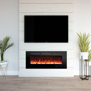 Orbital Wall Mounted Inset HD Electric Fireplace Heater