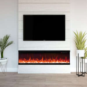 Aqua 3 Sided Panoramic Inset HD Electric Fireplace Heater
